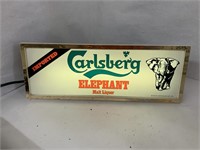 Carlsberg Elephant Malt Liquor Lighted Beer Sign.