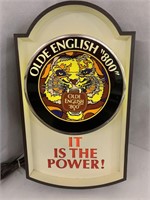 Olde English "800" Lighted Beer Sign.