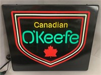 Canadian O'Keefe Lighted Beer Sign.