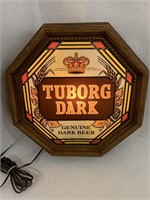 Tuborg Dark Lighted Beer Sign.