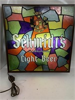Schmidts Light Beer Lighted Beer Sign.