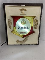 Schmidts Light Beer Lighted Beer Sign.