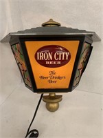 Iron City Lantern Style Lighted Beer Sign.