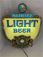 Schlitz Light Spec Lager Lighted Beer Sign.