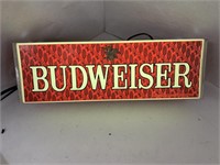 Budweiser Lighted Beer Sign.