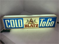 Blatz Lighted Beer Sign.