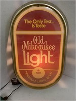 Old Milwaukee Light Lighted Beer Sign.