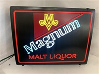 Magnum Malt Liquor Lighted Beer Sign.