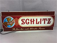 Schlitz Lighted Beer Sign.