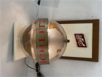Schlitz Hanging Globe Lighted Beer Sign.