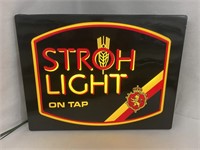 Stroh's Light Lighted Beer Sign.