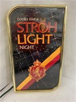 Stroh's Light Lighted Beer Sign.