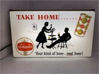 Schaefer Lighted Beer Sign.