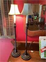 Pair of banquet table lamps