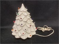 White Ceramic Christmas Tree with Lights