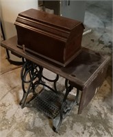 Antique treadle sewing machine