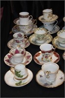 Large Collection of Demitassee Cups and Saucers