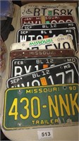 vintage Missouri license plates