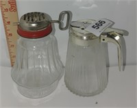 syrup bottle and grinder jar