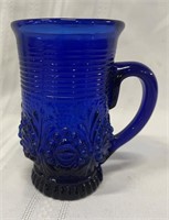 Cobalt Lacy? Pattern Cup or Mug Pontilled