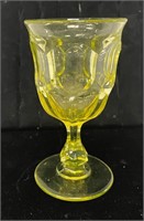 Canary Color Sandwich Goblet 4 1/2"H