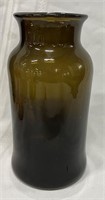 Olive Green Utility Jar, pontilled 8 1/2"H