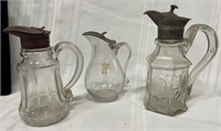 (3) Early applied handled syrups w/ covers