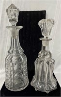 (2) Sandwich & Pittsburgh Decanters w/ stoppers