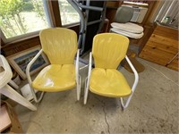 2-Vintage Metal Lawn Chairs