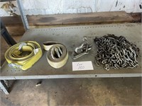 Chains, hooks, straps