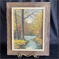 Landscape Oil Painting, Board Frame T