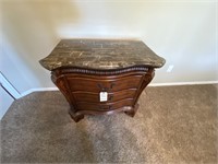 Collezione Europe Marble Top Side Table 34"L x 18"