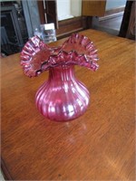 cranberry vase