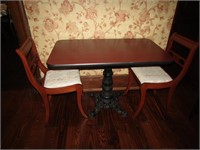 iron base table w/chairs
