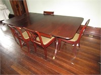 mahogany dining room table w/chairs