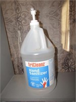 half jug of hand sanitizer