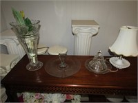 cupcake tray,vase,lamp & tray