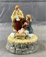 Joseph, Mary & Jesus Wind Up Music Box