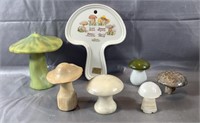 Lot of Various Decorative Mushrooms