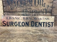 Brass Surgeon Dentist Sign