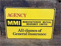 Original Enamel MMI Agency Sign