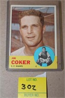 1963 TOPPS JIM COKER #456 BASEBALL
