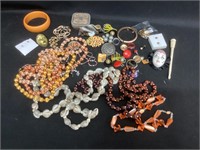 Costume Jewelry,Tin and Cigarette Holder