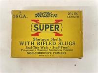 (5 Rds) 16ga Ammo 2-3/4 Rifled Slug Paper Shell