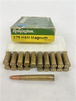 (12 Rds) 375H&H Mag Ammo 270gr SP