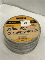 (3) DeWalt 10 Pc 4 1/2" Cut Off Wheels.