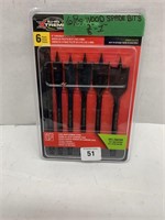 Disston 6 Pc Wood Spade Bit Set.