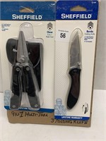 Sheffield 9-In-1 Multi Tool & 3" Berda Knife.