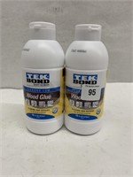 Lot Of (2) 16 Oz Tek Bond Wood Glue.