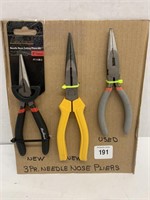 (3) Assorted Needle Nose Pliers.